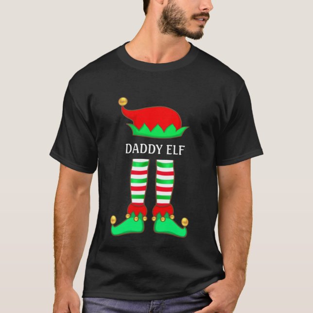 Trendy Daddy Elf Christmas T-Shirt (Vorderseite)