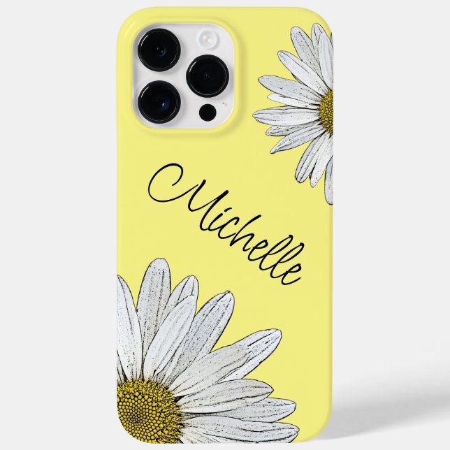Trendy Daisies Floral Yellow Custom Case-Mate iPhone Hülle (Rückseite)