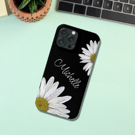 Trendy Daisies Personalisiert Schwarz-weiß Case-Mate iPhone Hülle