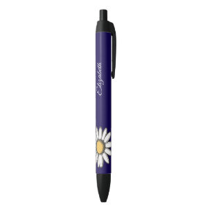 Trendy Daisy Blumenillustration Navy Stift
