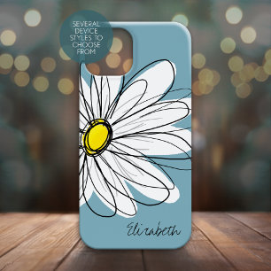 Trendy Daisy Floral Abbildung Custom name Case-Mate iPhone Hülle