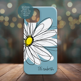 Trendy Daisy Floral Abbildung Custom name Case-Mate iPhone Hülle
