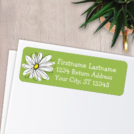 Trendy Daisy Floral Illustration - Limon und gelb