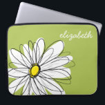 Trendy Daisy Floral Illustration - Limon und gelb Laptopschutzhülle<br><div class="desc">Ein Zen-und skurrile,  Hipster-Kunstwerk. Sie können einen Namen,  ein Monogramm oder einen anderen benutzerdefinierten Text hinzufügen. Wenn Sie die Kunst verschieben möchten,  klicken Sie auf die Schaltfläche Anpassen,  um Änderungen vorzunehmen.</div>