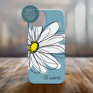 Trendy Daisy Floral Illustration Script Name Case-Mate iPhone Hülle