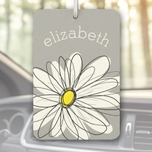 Trendy Daisy mit grau und gelb Autolufterfrischer