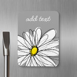 Trendy Daisy mit grau und gelb Magnet<br><div class="desc">Ein Zen-und skurrile,  Hipster-Kunstwerk. Sie können einen Namen,  ein Monogramm oder einen anderen benutzerdefinierten Text hinzufügen. Wenn Sie die Kunst verschieben möchten,  klicken Sie auf die Schaltfläche Anpassen,  um Änderungen vorzunehmen.</div>