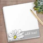 Trendy Daisy mit grau und gelb Notizblock<br><div class="desc">Ein Zen-und skurrile,  Hipster-Kunstwerk. Sie können einen Namen,  ein Monogramm oder einen anderen benutzerdefinierten Text hinzufügen. Wenn Sie die Kunst verschieben möchten,  klicken Sie auf die Schaltfläche Anpassen,  um Änderungen vorzunehmen.</div>