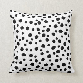 Trendy Dalmatiner Dots Black and White Spots Kissen