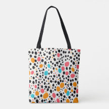 Trendy Dalmatiner Print Tote Bag | Farbenfrohe Pol
