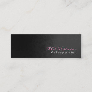 Trendy Dark Gray Pink Makeup Modernes Beruflich Mini Visitenkarte