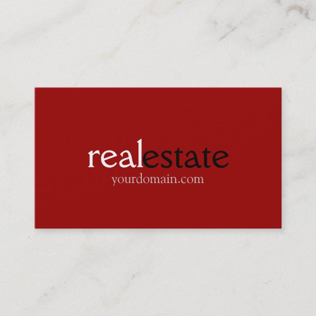 Trendy Dark Real Anwesen Agent Business Card Visitenkarte (Vorderseite)