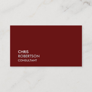 Trendy Dark Red Attractive Business Card Visitenkarte