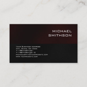 Trendy Dark Red Strip Black Gray Business Card Visitenkarte