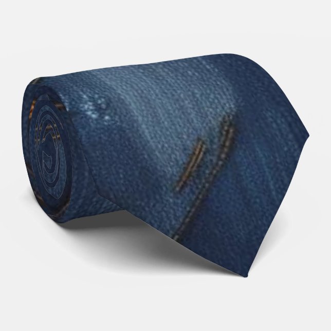 Trendy Denim Style Neck Tie Krawatte (Gerollt)