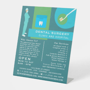 Trendy Dentist Design, Zahntechnik, Zahnarztdiener Sockelschild