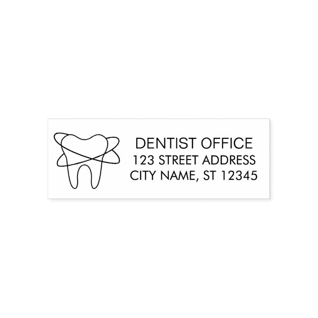 Trendy Dentist Office-Rücksendeadresse Permastempel (Design)