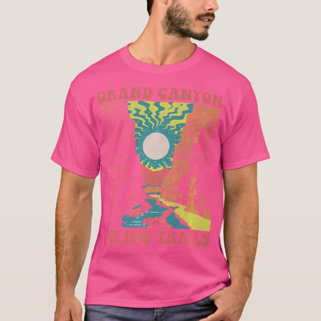 Trendy Design Centric Grand Canyon Wandern T-Shirt (Vorderseite)