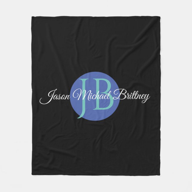 Trendy Design Personalisiere den Namen und das Mon Fleecedecke (Vorderseite)