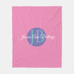 Trendy Design Personalisiere den Namen und das Mon Fleecedecke