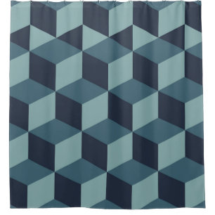 Trendy design vintage abstract color block geomet Duschvorhang