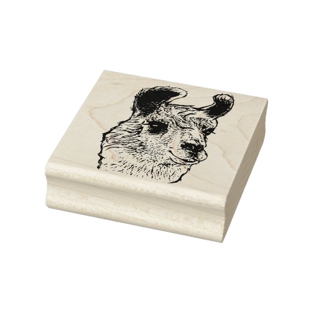 Trendy Detailed Llama Gummistempel (Stempel)