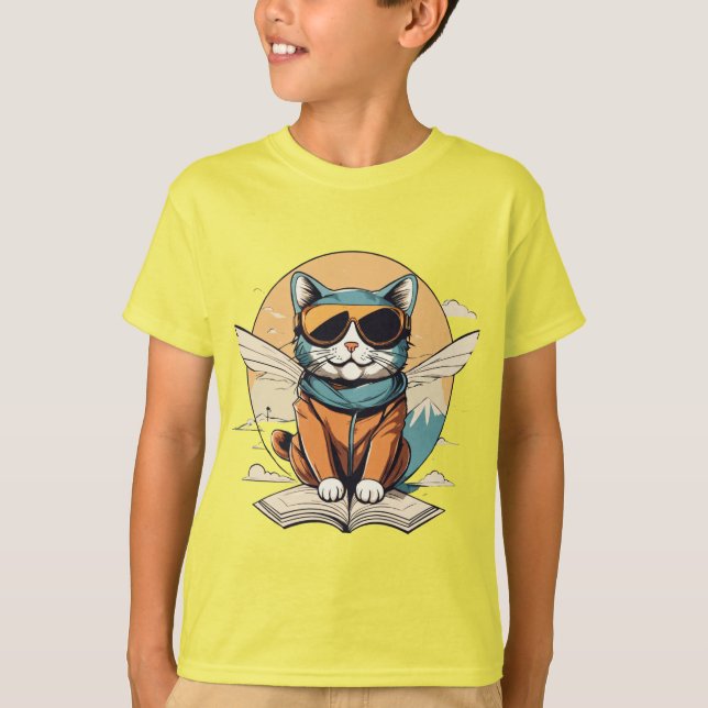Trendy Digital Illustration T - Shirt (Vorderseite)
