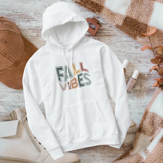 Trendy Distressed Fall Vibes Hoodie (Von Creator hochgeladen)