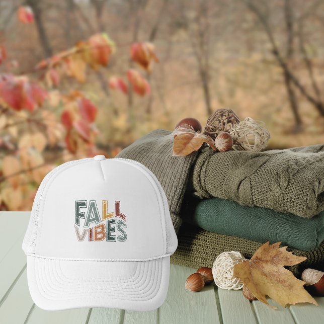 Trendy Distressed Fall Vibes Truckerkappe (Von Creator hochgeladen)