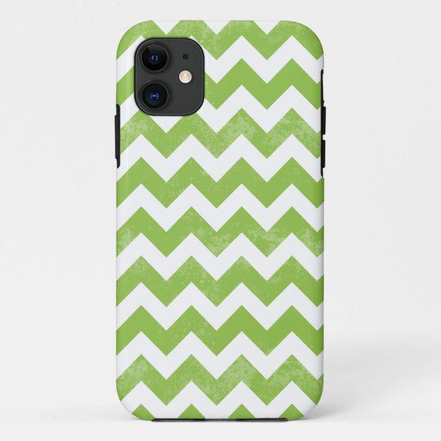Trendy Distressed Worldwide White Zickzack Pattern Case-Mate iPhone Hülle (Rückseite)
