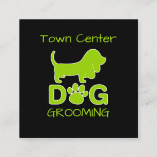 Trendy Dog Grooming Ernennung Business Cards Quadratische Visitenkarte