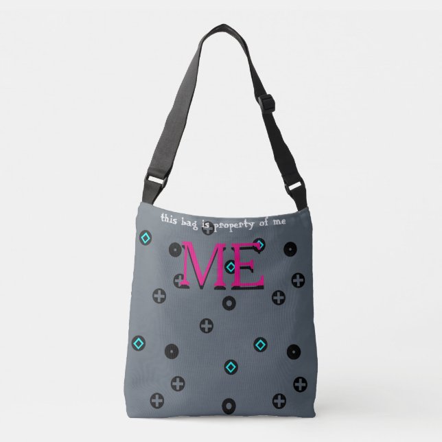 Trendy Dot Custom Mit Monogramm Crossbody Bag Tragetaschen Mit Langen Trägern (Vorderseite)