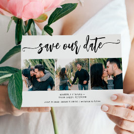 Trendy Drehbuch 3 Foto Moderne Hochzeit Save The Date