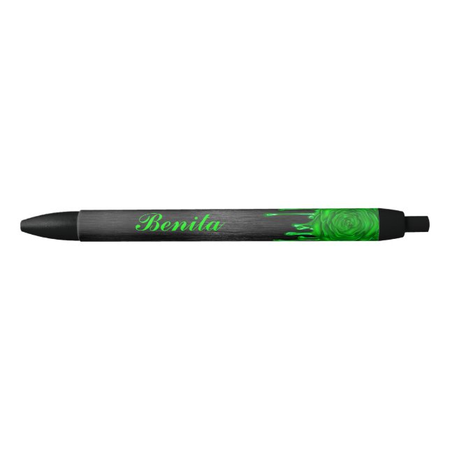 Trendy Driving Rose Personalisiert Pens Green Kugelschreiber (Vorderseite)