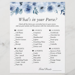 Trendy Dusty Blue Floral Was ist in deinem Handspi Flyer