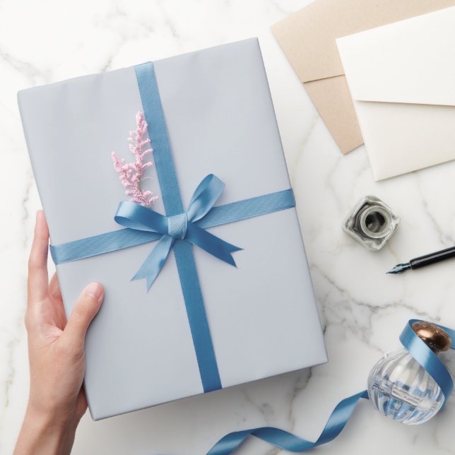 Trendy Dusty Bluish Gray - Wrapping Paper Roll Geschenkpapier (Schenken)