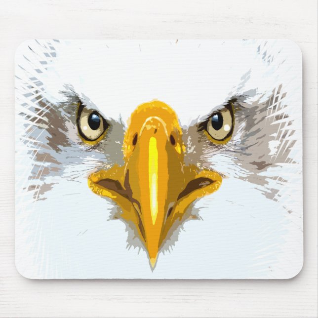 Trendy Eagle Head Modern Pop Art Template Mouse Pa Mousepad (Vorne)
