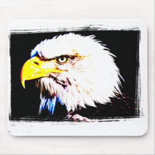 Trendy Eagle Head Pop Art Picture Template Mousepad