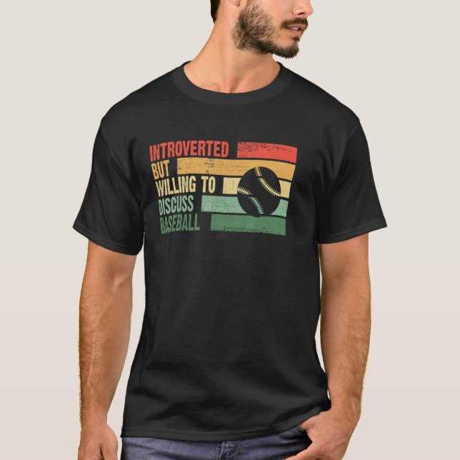 Trendy eingeführt, aber willens, Baseball zu disku T-Shirt (Vorderseite)