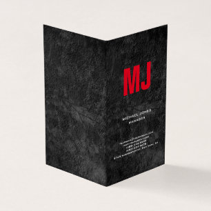 Trendy einzigartig grau vertikale riesige rote Mon Visitenkarten