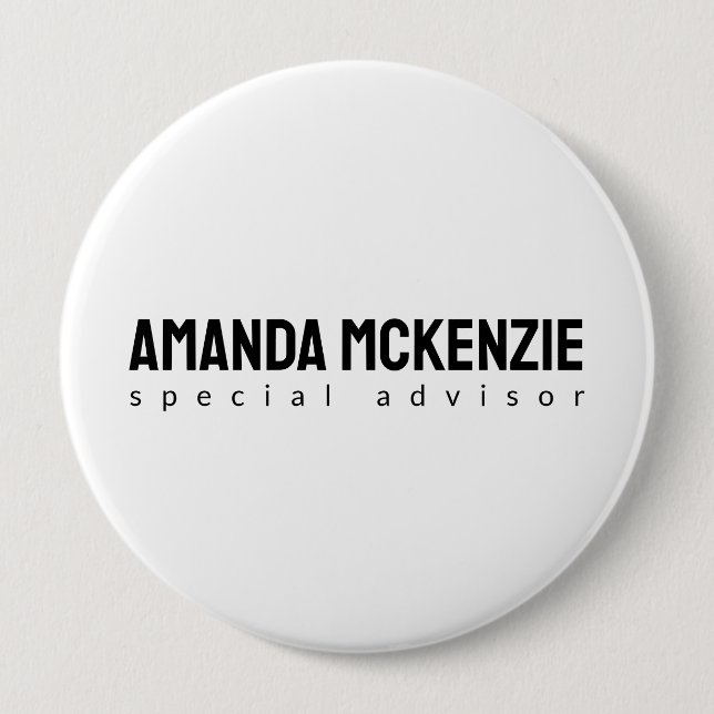 Trendy Einzigartiges kreatives Minimalistisches De Button (Vorderseite)