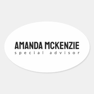 Trendy Einzigartiges kreatives Minimalistisches De Ovaler Aufkleber