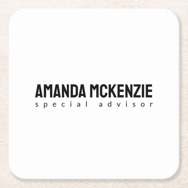 Trendy Einzigartiges kreatives Minimalistisches De Rechteckiger Pappuntersetzer (Vorderseite)