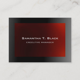 Trendy Elegant Black Gray Red Führungskraft Manage Visitenkarte