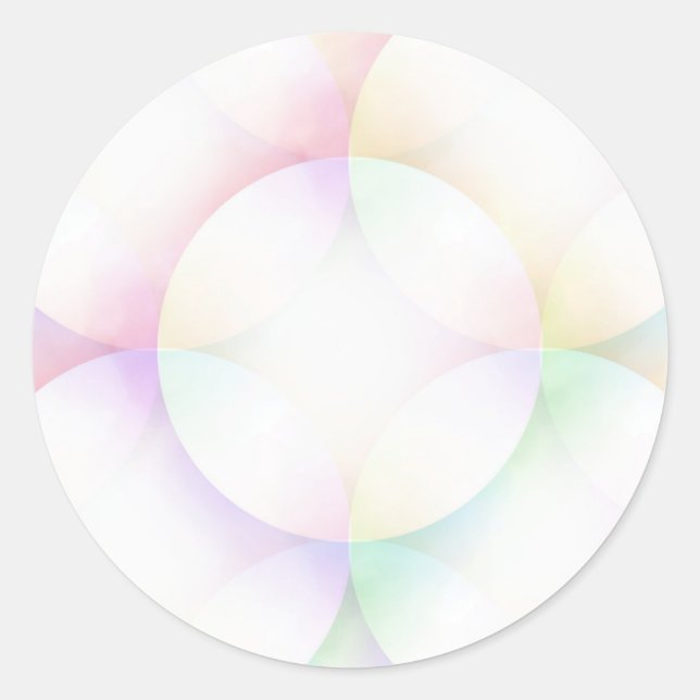 Trendy Elegant Blank Template Moderne Wasserfarbe Runder Aufkleber (Vorderseite)