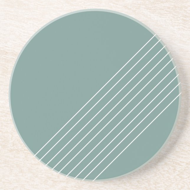 Trendy Elegant Geometric Chic on Sage Green Getränkeuntersetzer (Vorne)