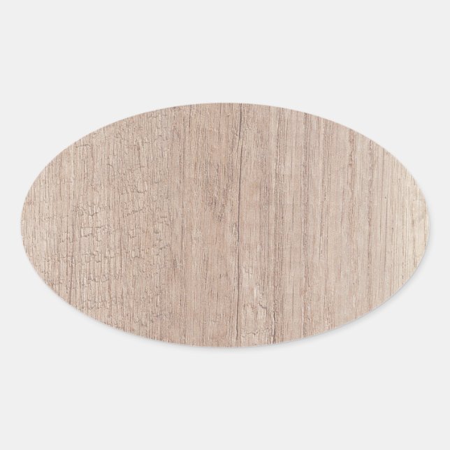 Trendy Elegant Holzplatine Look Blank Template Ovaler Aufkleber (Vorderseite)