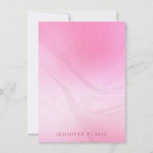 Trendy Elegant rosa Modernes Template Rectangle Mitteilungskarte