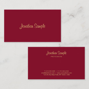 Trendy Elegant Simple Design Imitats Gold Text Lux Visitenkarte