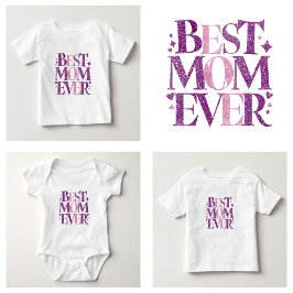 Trendy Elegante Beste Mama Baby T-shirt